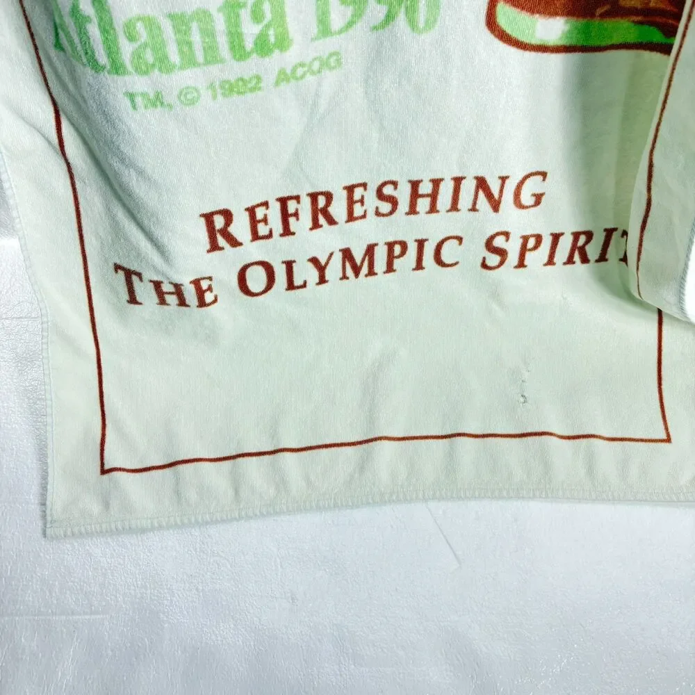 Coca-Cola Brand Towel Vintage Atlanta 1996 Olympics